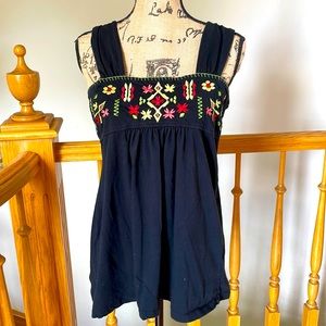 RXB black w/embroidery cotton top